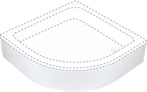 Brodzik akrylowy półokrągły 80 cm