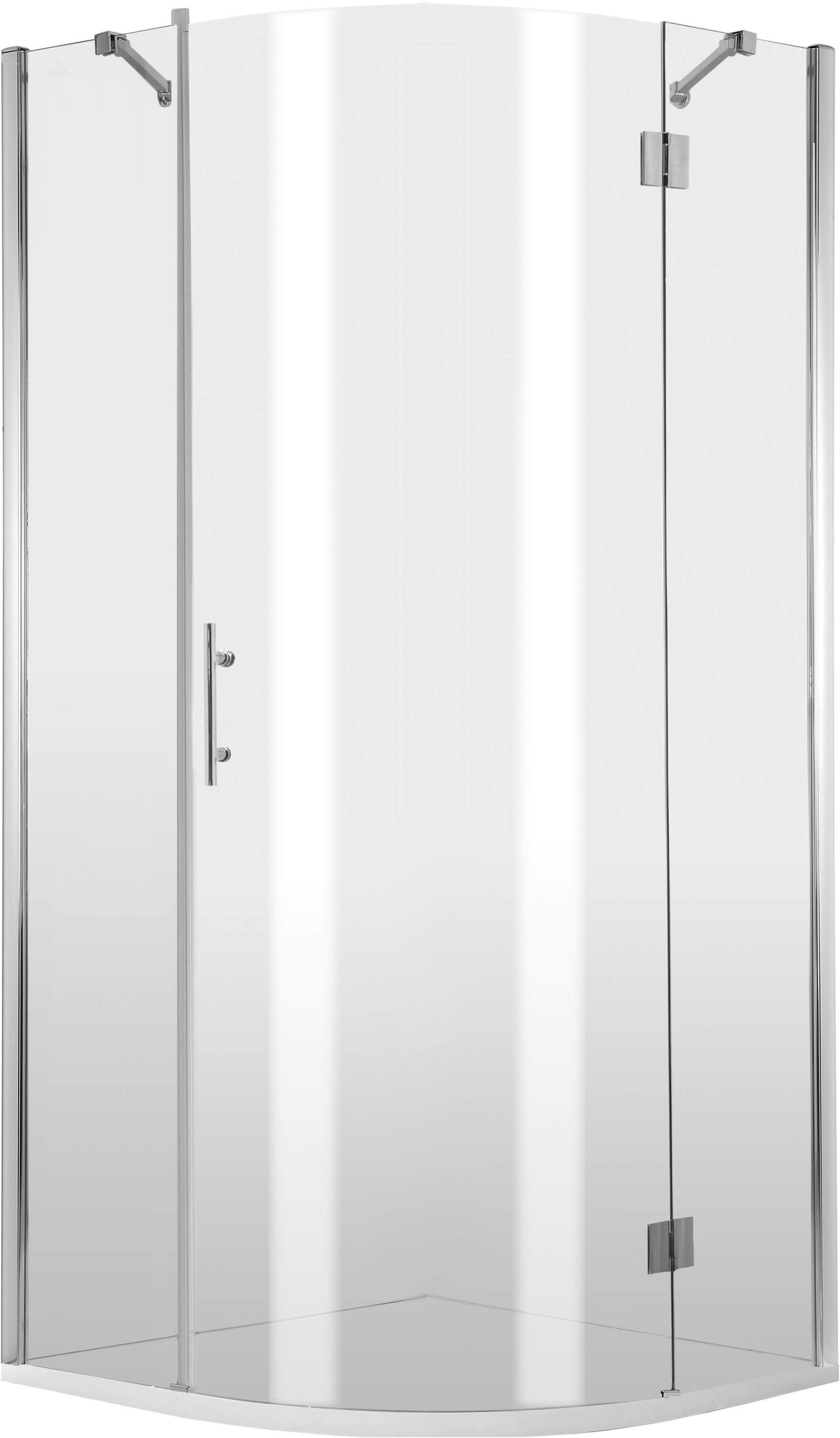 Kabina prysznicowa półokrągła 90x90 cm - trzyszybowa