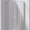 Kabina prysznicowa z brodzikiem półokrągła - 80x80 cm