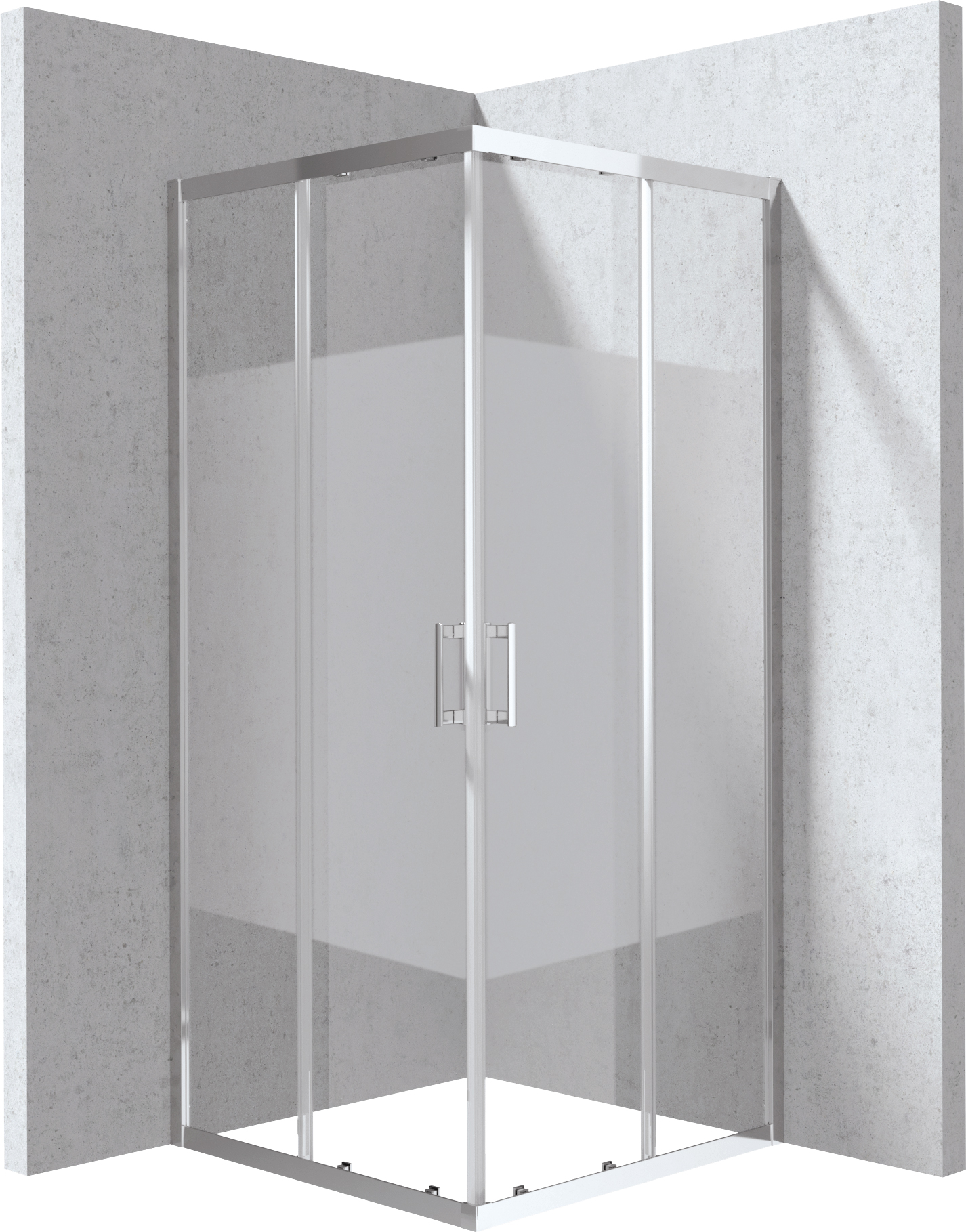 Kabina prysznicowa kwadratowa 90x90 cm - wzór pas