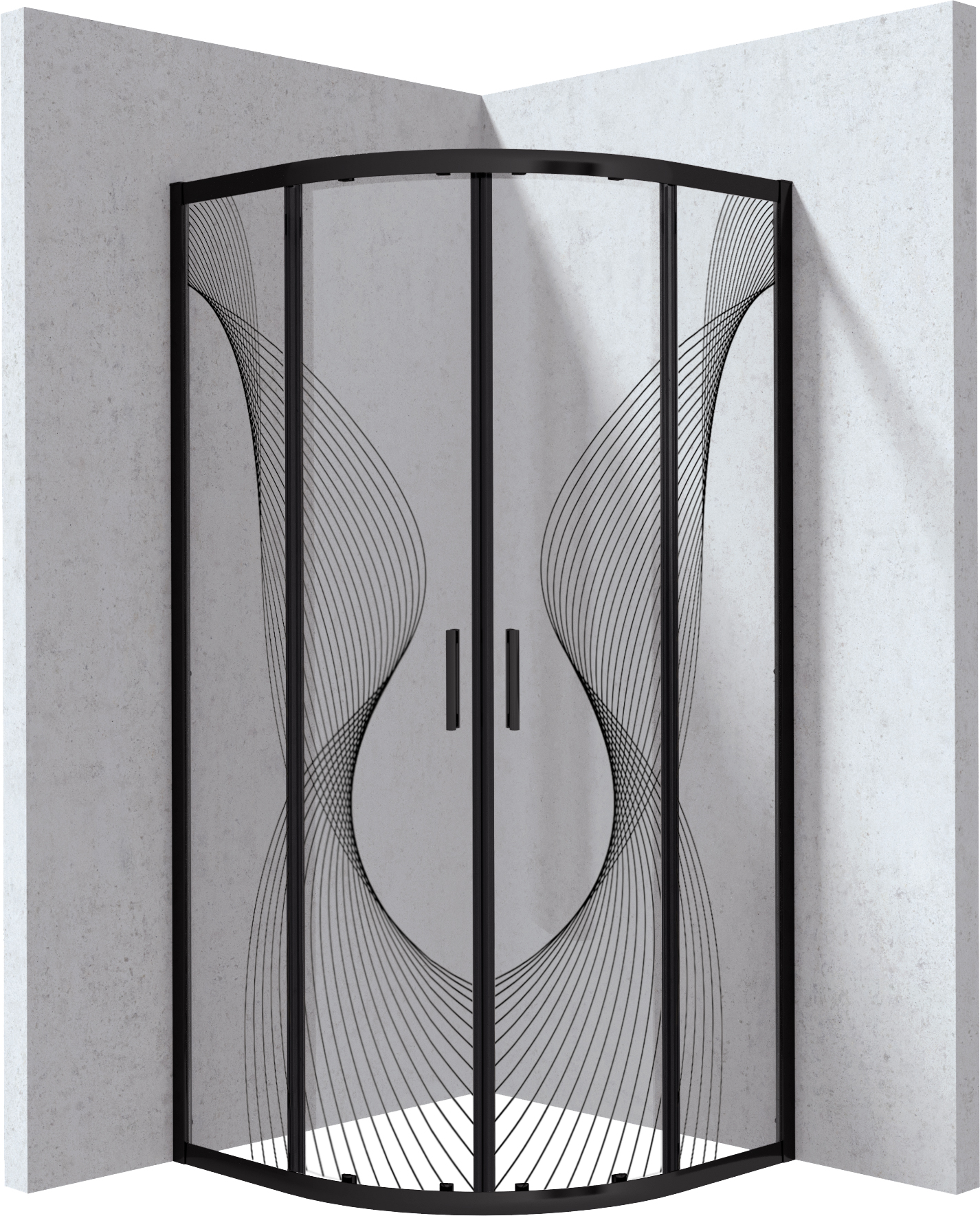 Kabina prysznicowa półokrągła 80x80 cm