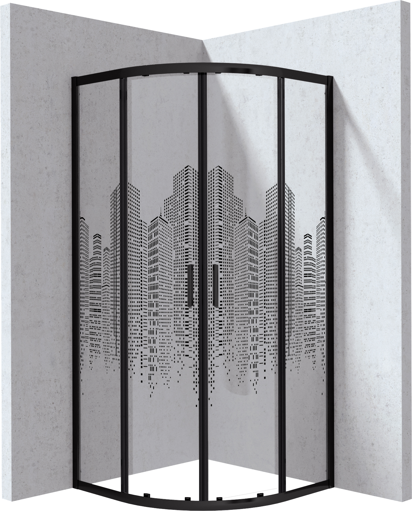 Kabina prysznicowa półokrągła 90x90 cm