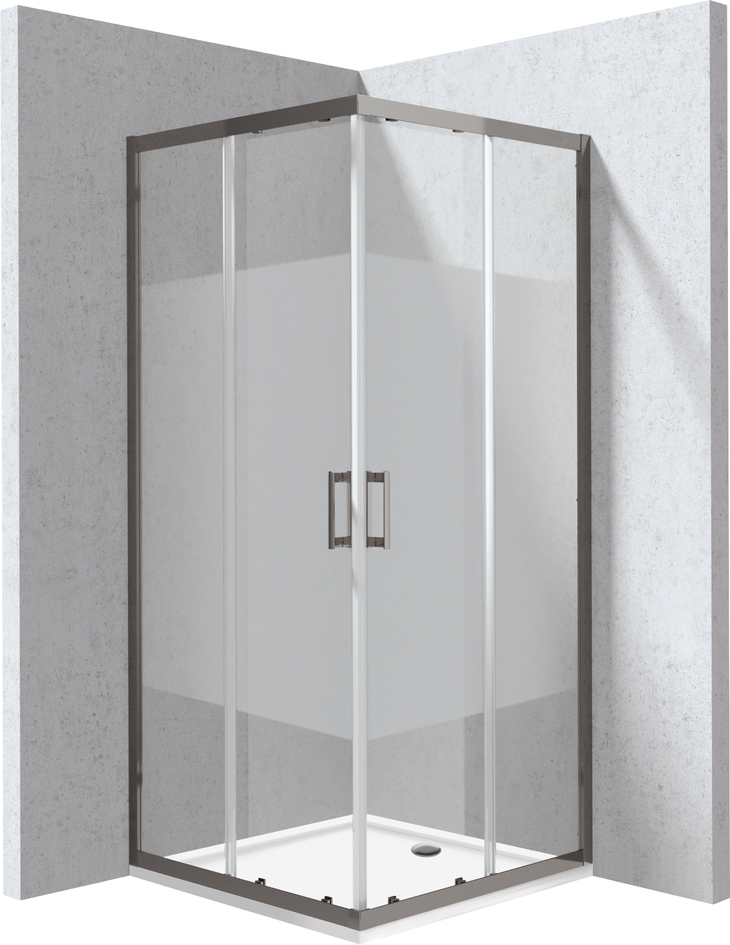 Kabina prysznicowa z brodzikiem kwadratowa 90x90 cm - wzór pas