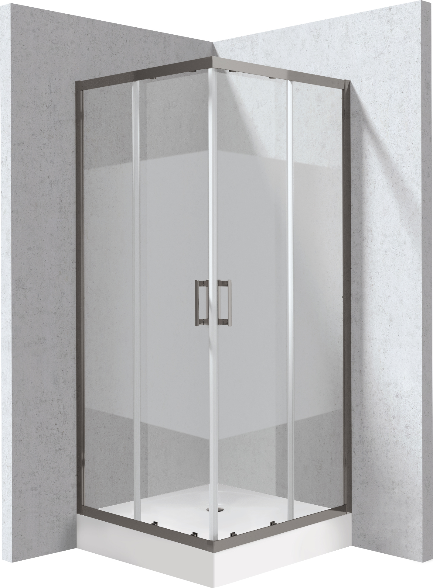 Kabina prysznicowa z brodzikiem kwadratowa 90x90 cm - wzór pas