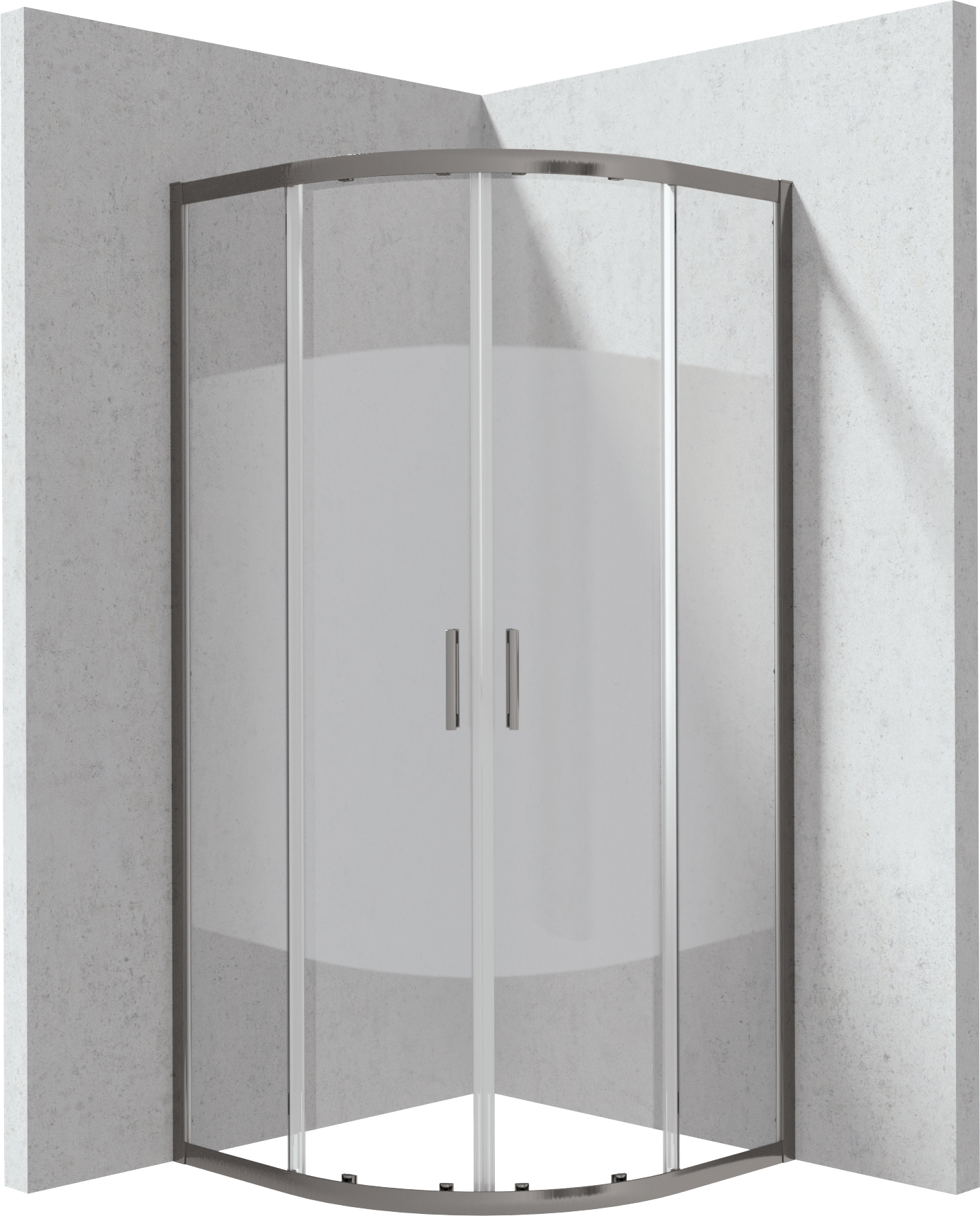 Kabina prysznicowa półokrągła 90x90 cm - wzór pas