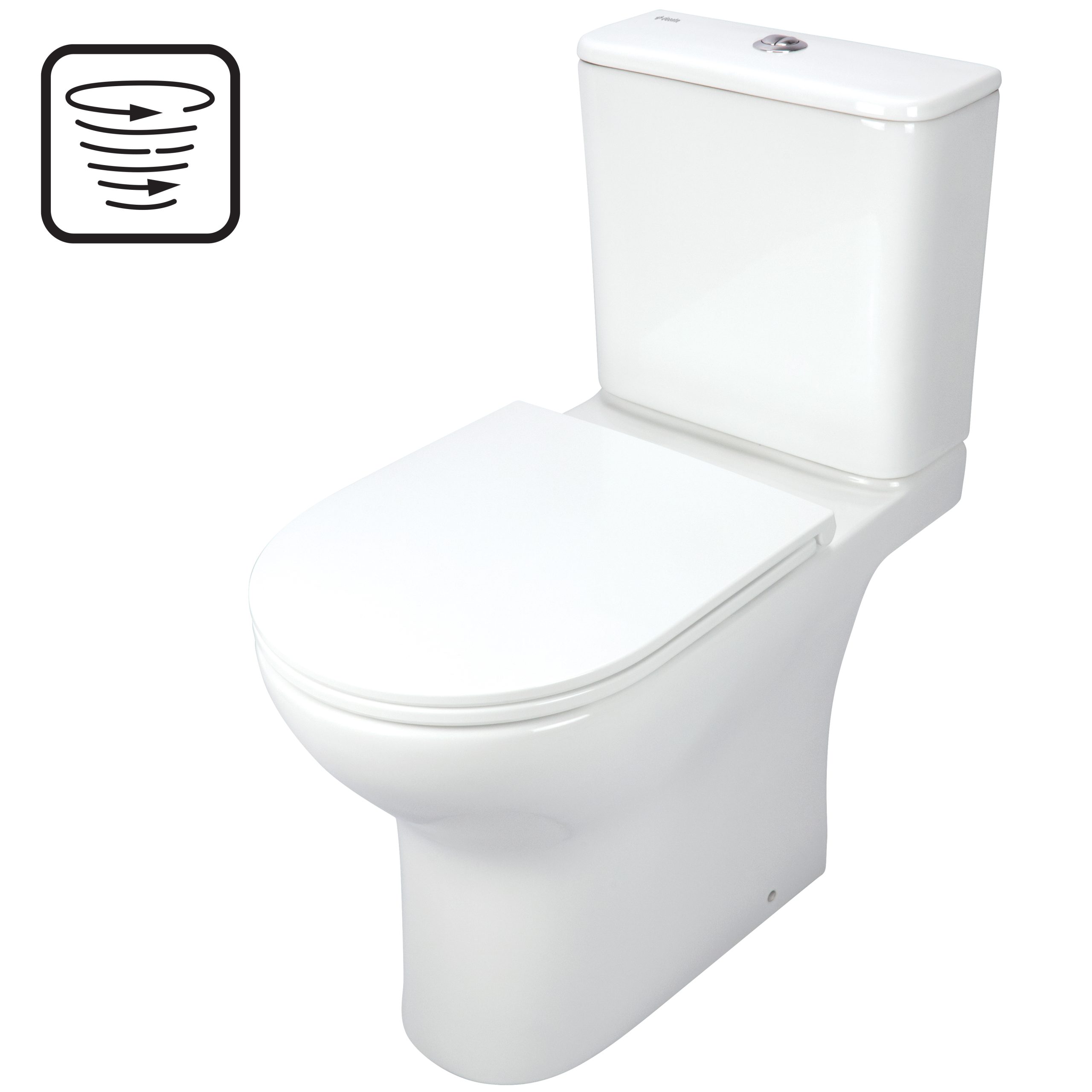 Miska WC kompakt bezkołnierzowa